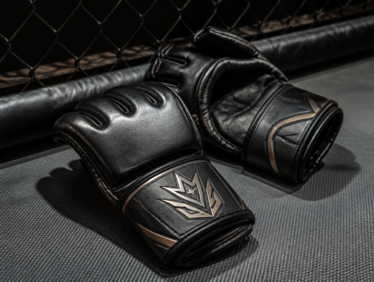 AI-generated mma gloves mockup sample