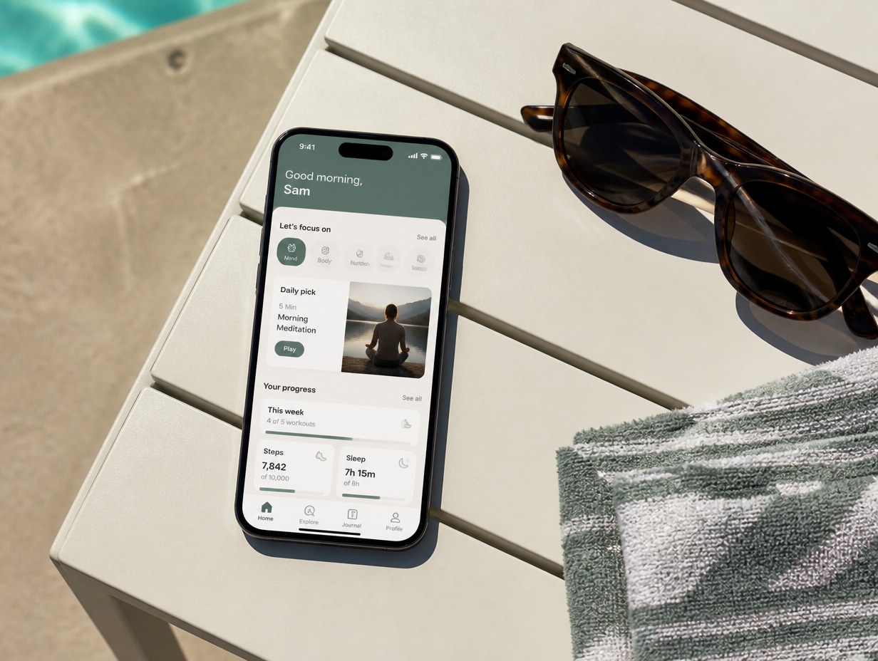 AI-generated mobile app screens mockup sample