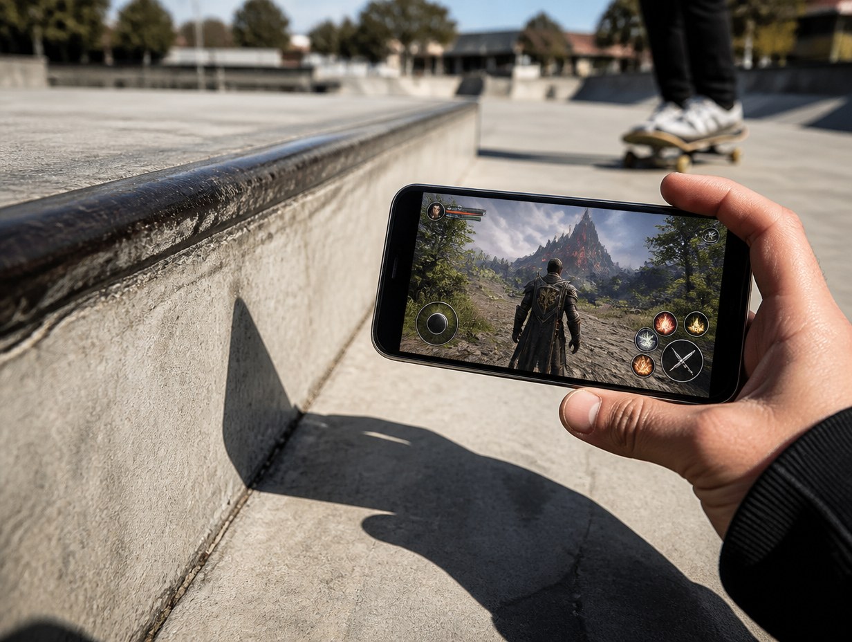 Mobile Game App mockup example