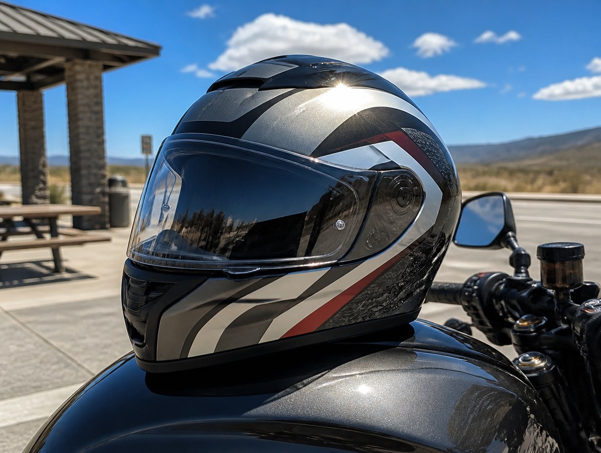 AI-generated modular helmet mockup sample