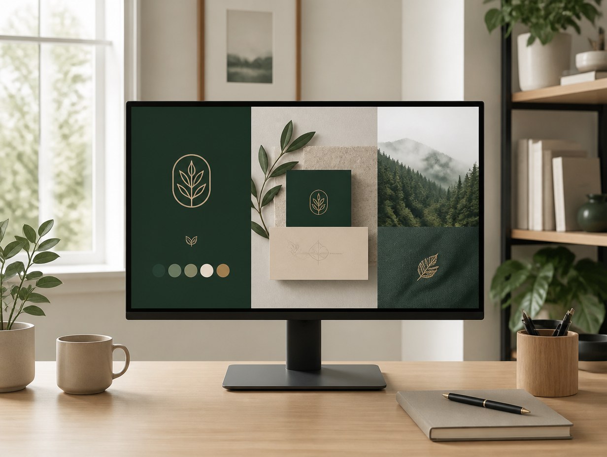 Monitor on Desk mockup example