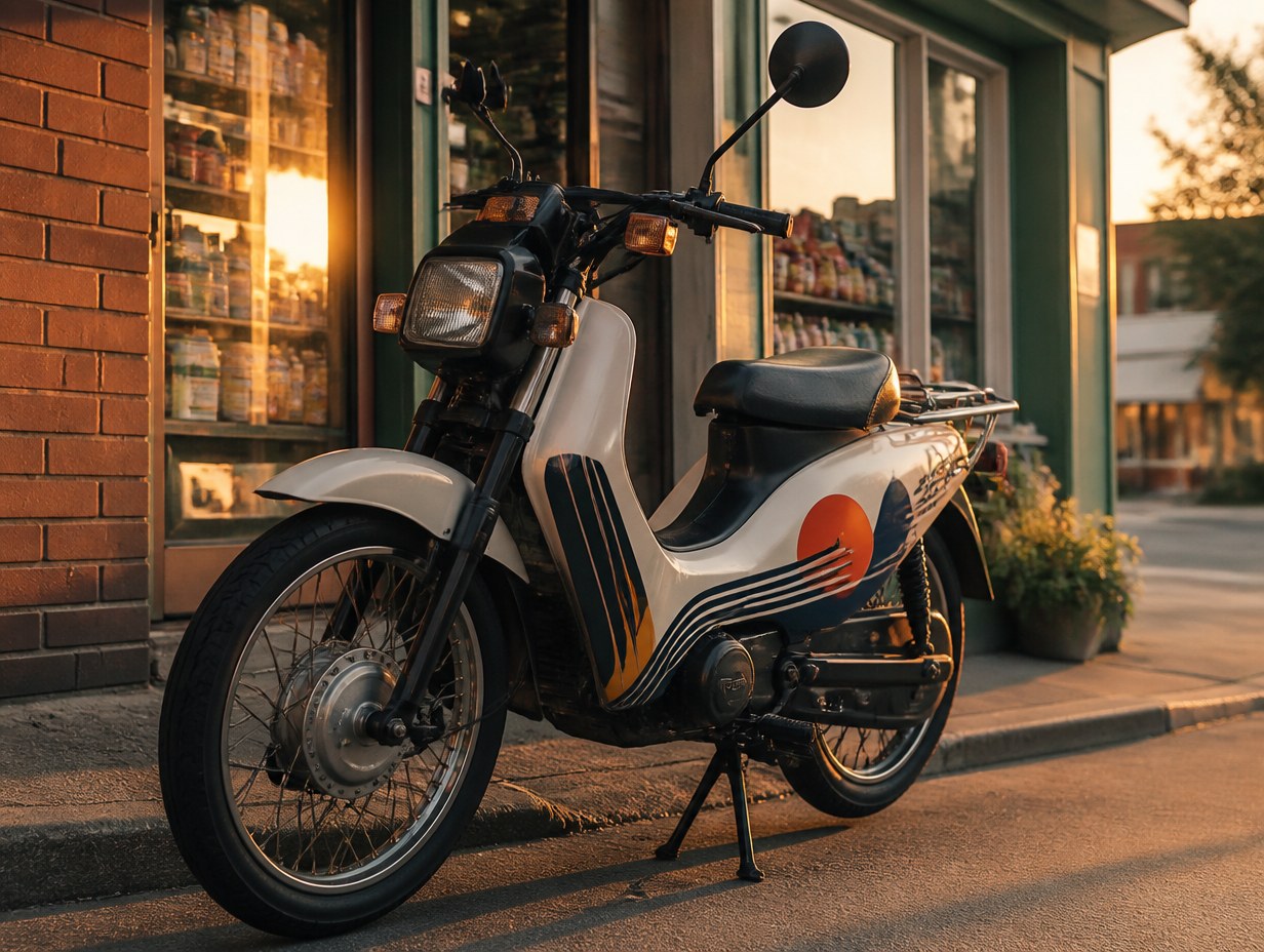 AI-generated moped decal mockup sample