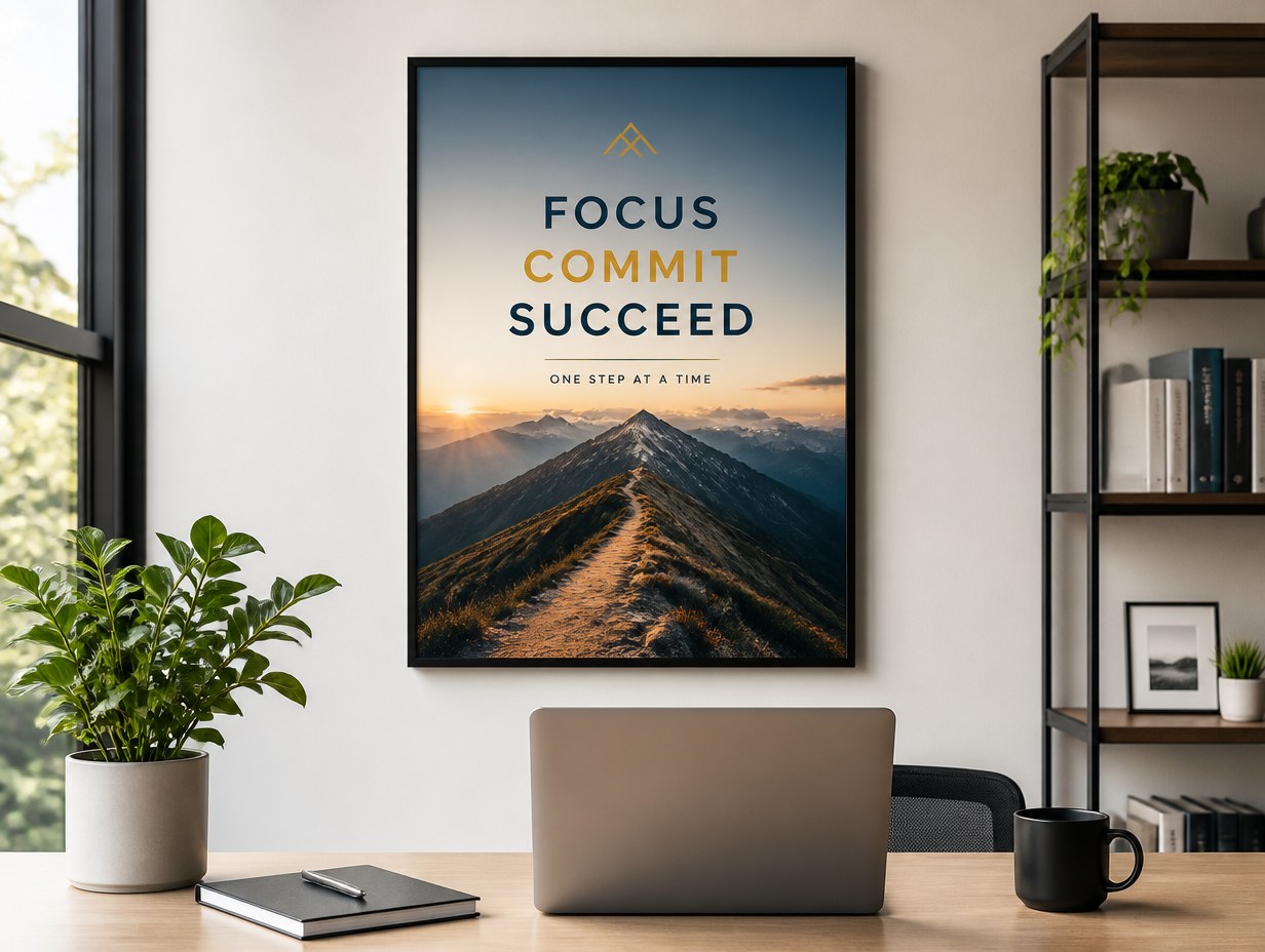 Motivational Poster mockup example