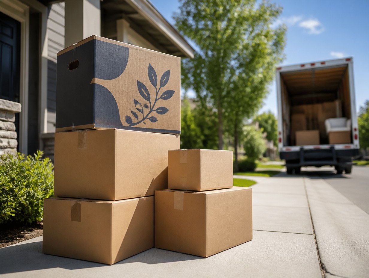 AI-generated moving box mockup sample