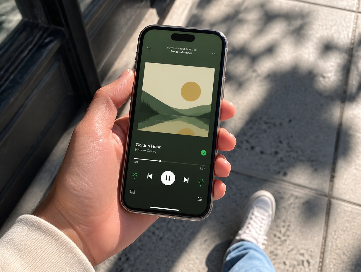 Music Streaming App mockup example