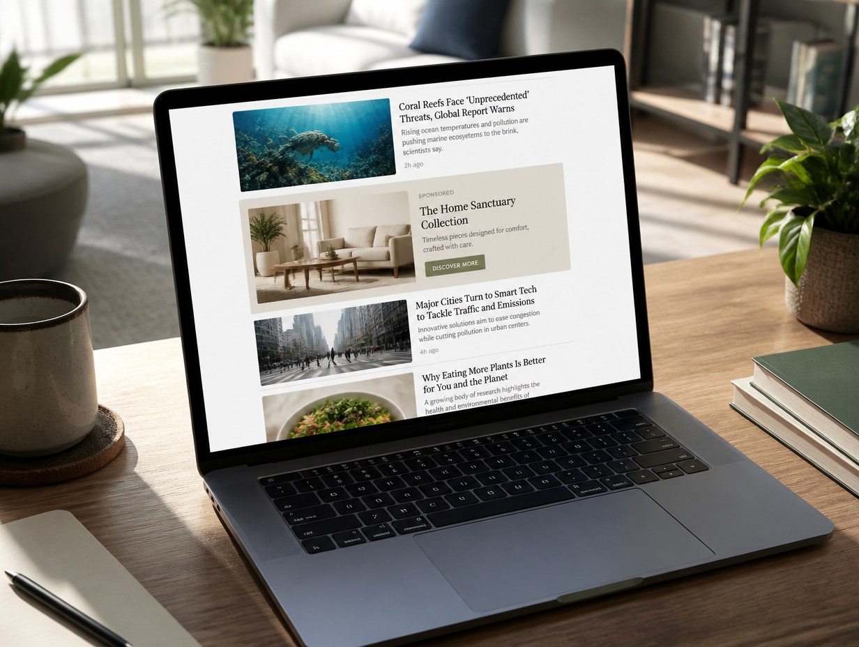 AI-generated native ad mockup sample
