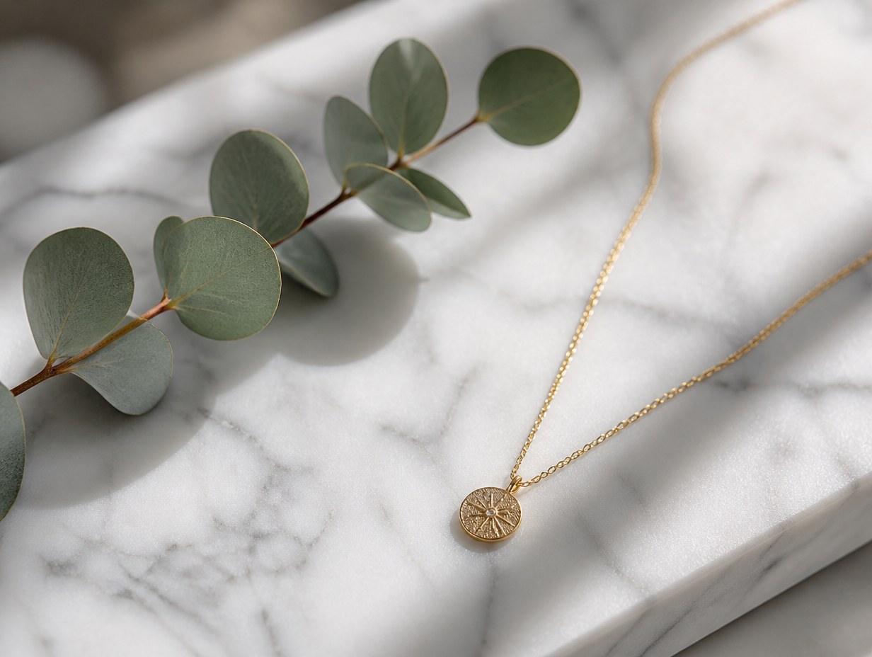 AI-generated necklace mockup sample