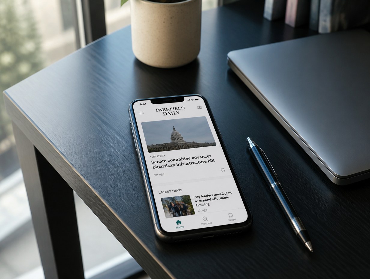 News App mockup example