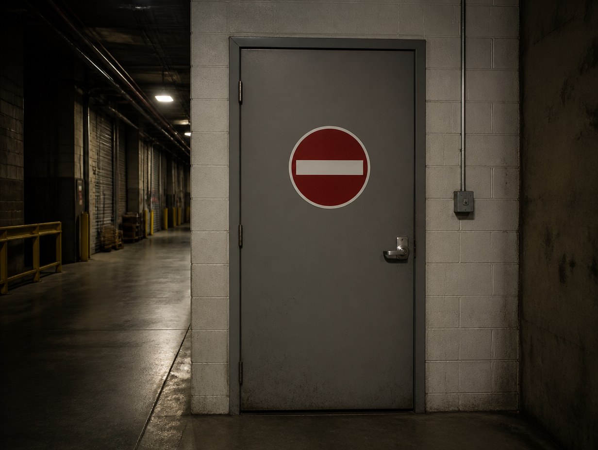 AI-generated no entry sign mockup sample