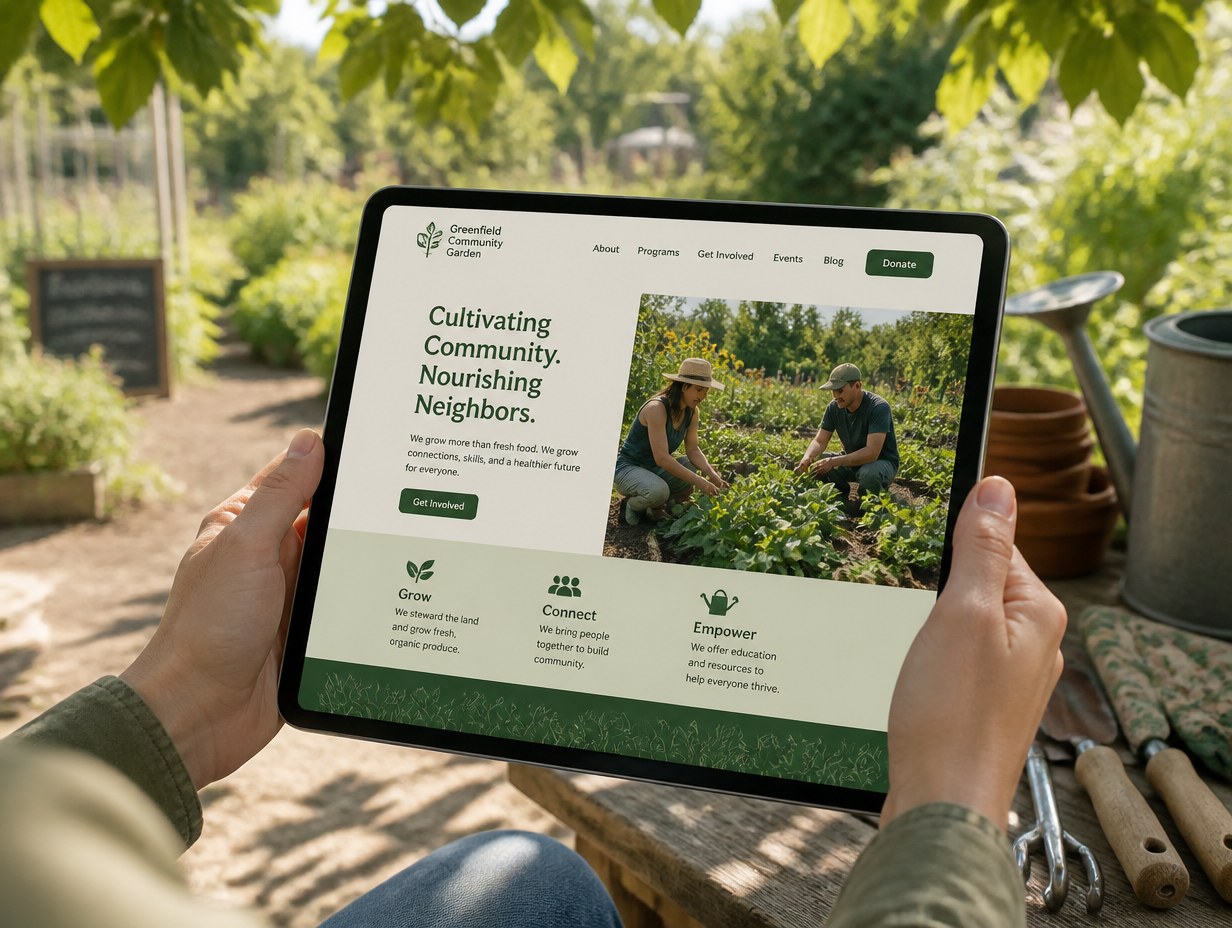 Nonprofit Website mockup example