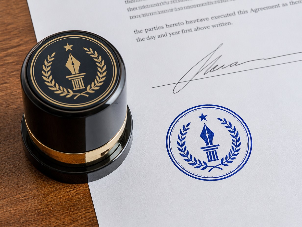 AI-generated notary stamp mockup sample