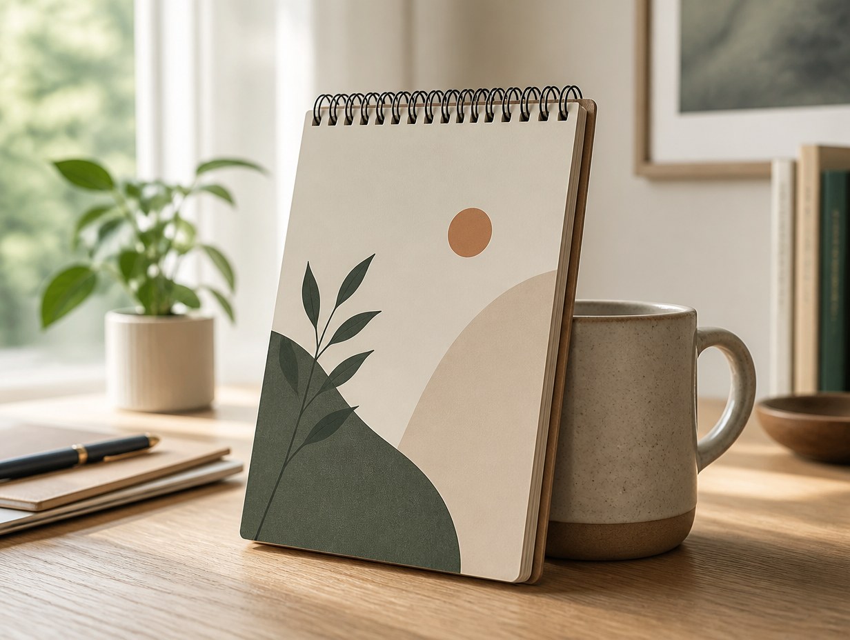 AI-generated notepad mockup sample