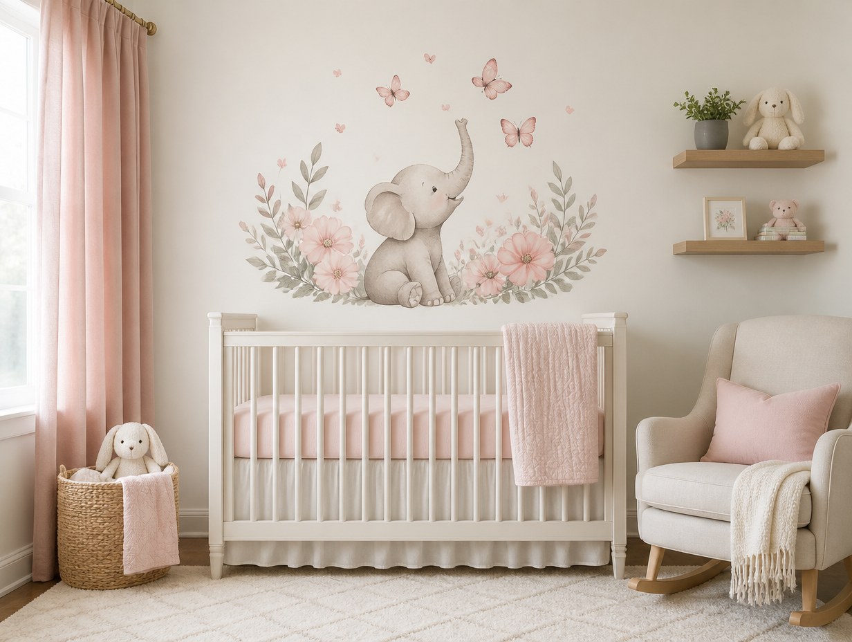 Nursery Wall Decal mockup example