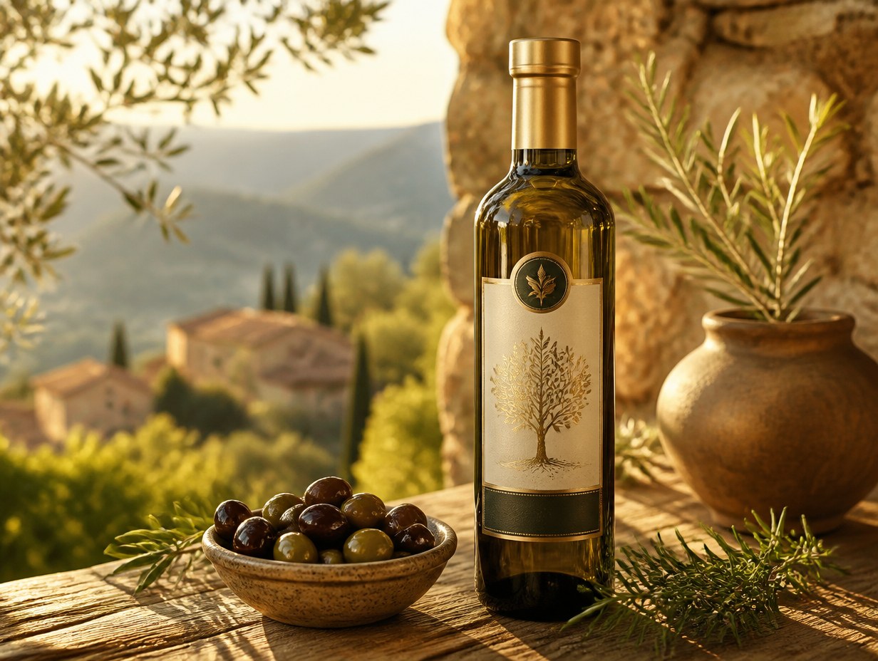 Olive Oil Bottle mockup example