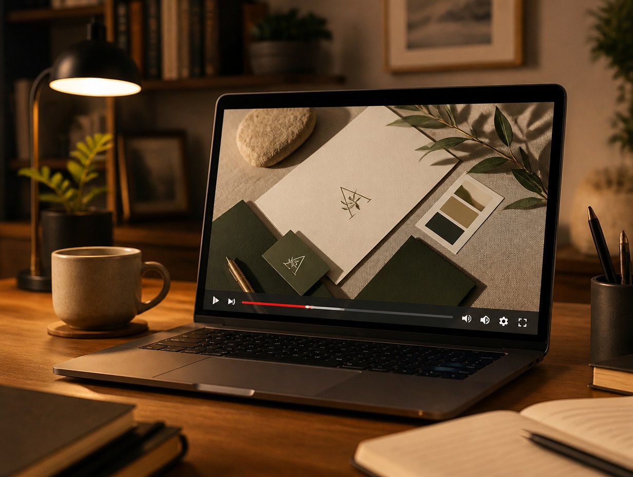Online Course Video Player mockup example