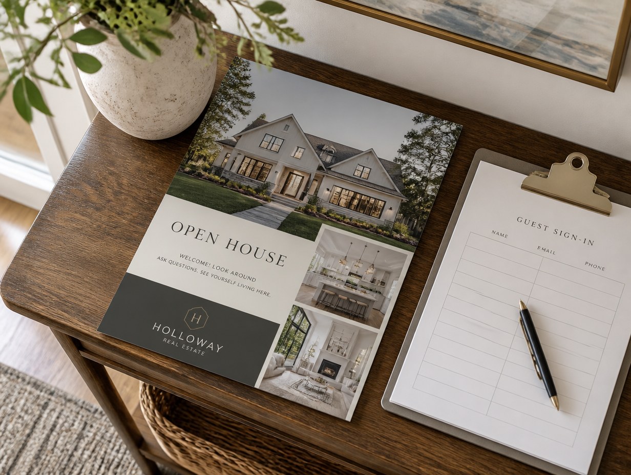Open House Flyer mockup example