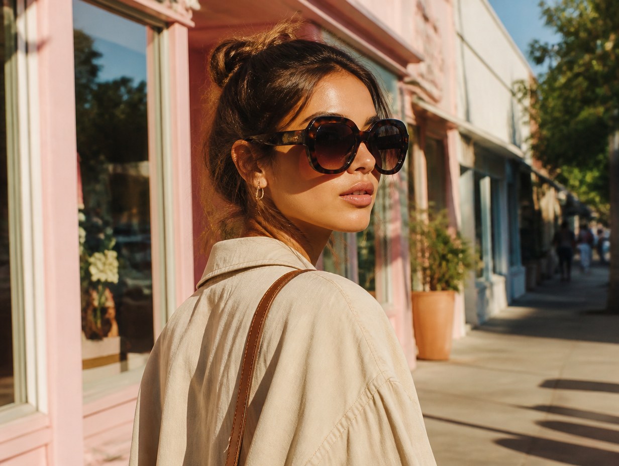 AI-generated oversized sunglasses mockup sample