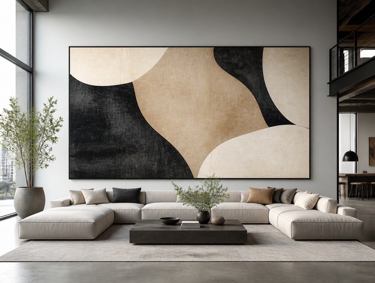 AI-generated oversized wall art mockup sample