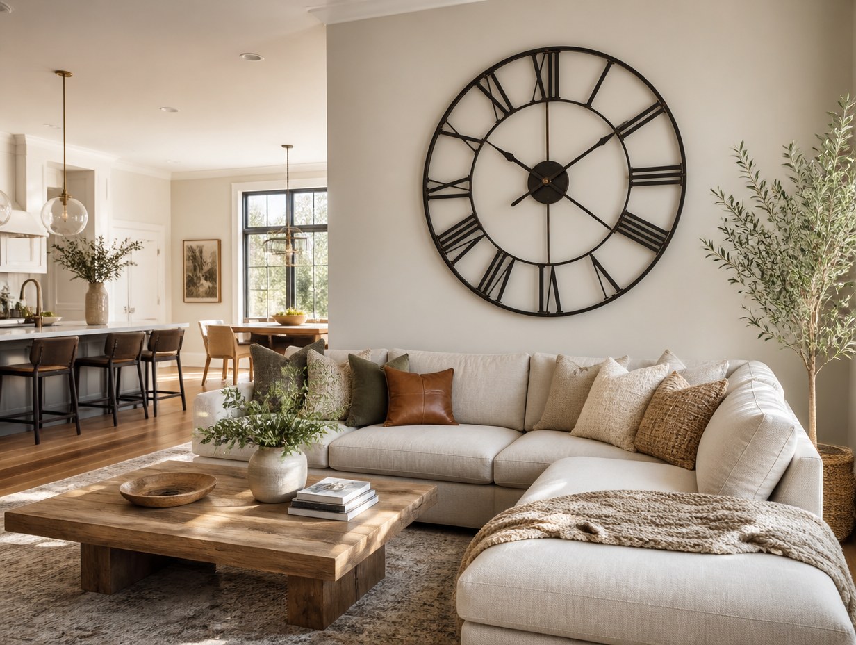 AI-generated oversized wall clock mockup sample
