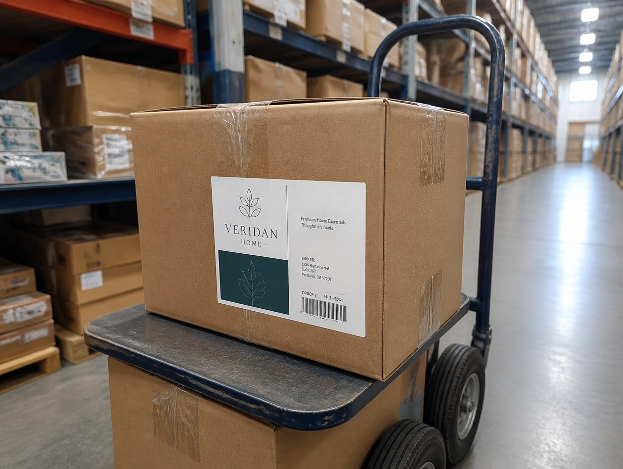 AI-generated package label mockup sample