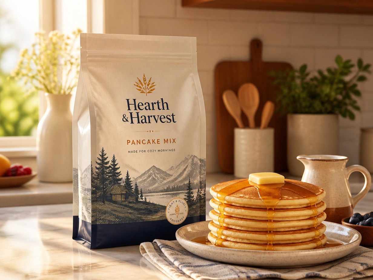 Pancake Mix Bag mockup example