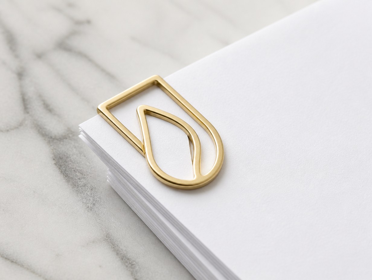 AI-generated paper clip mockup sample