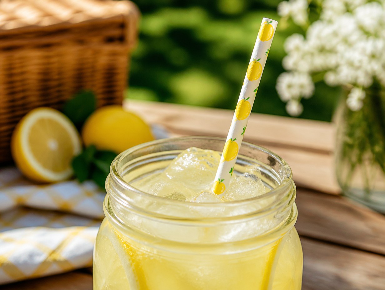 AI-generated paper straw mockup sample