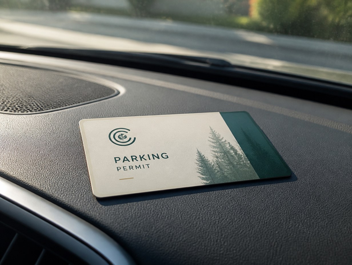 Parking Permit Card mockup example