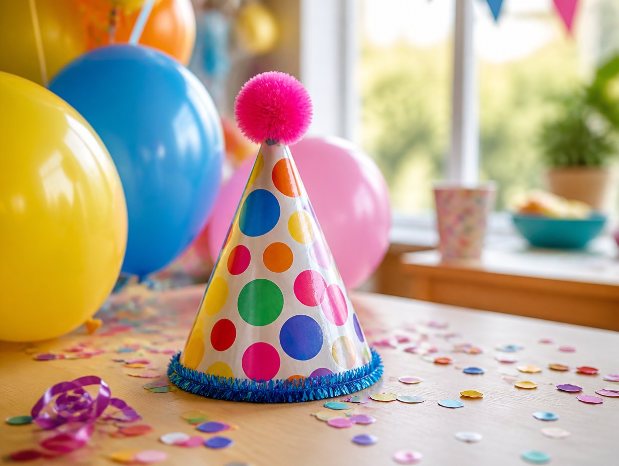 AI-generated party hat mockup sample