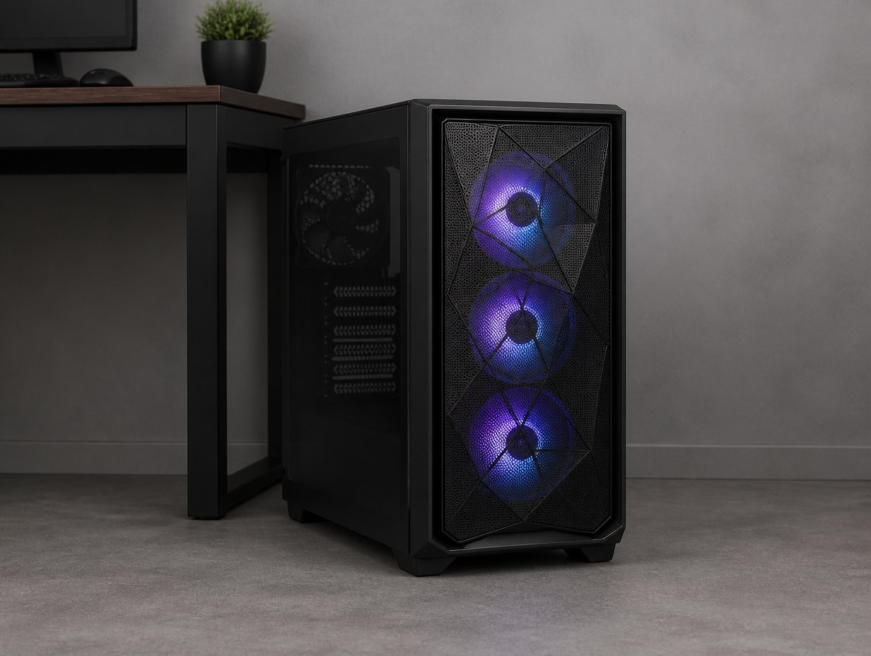 AI-generated pc tower mockup sample