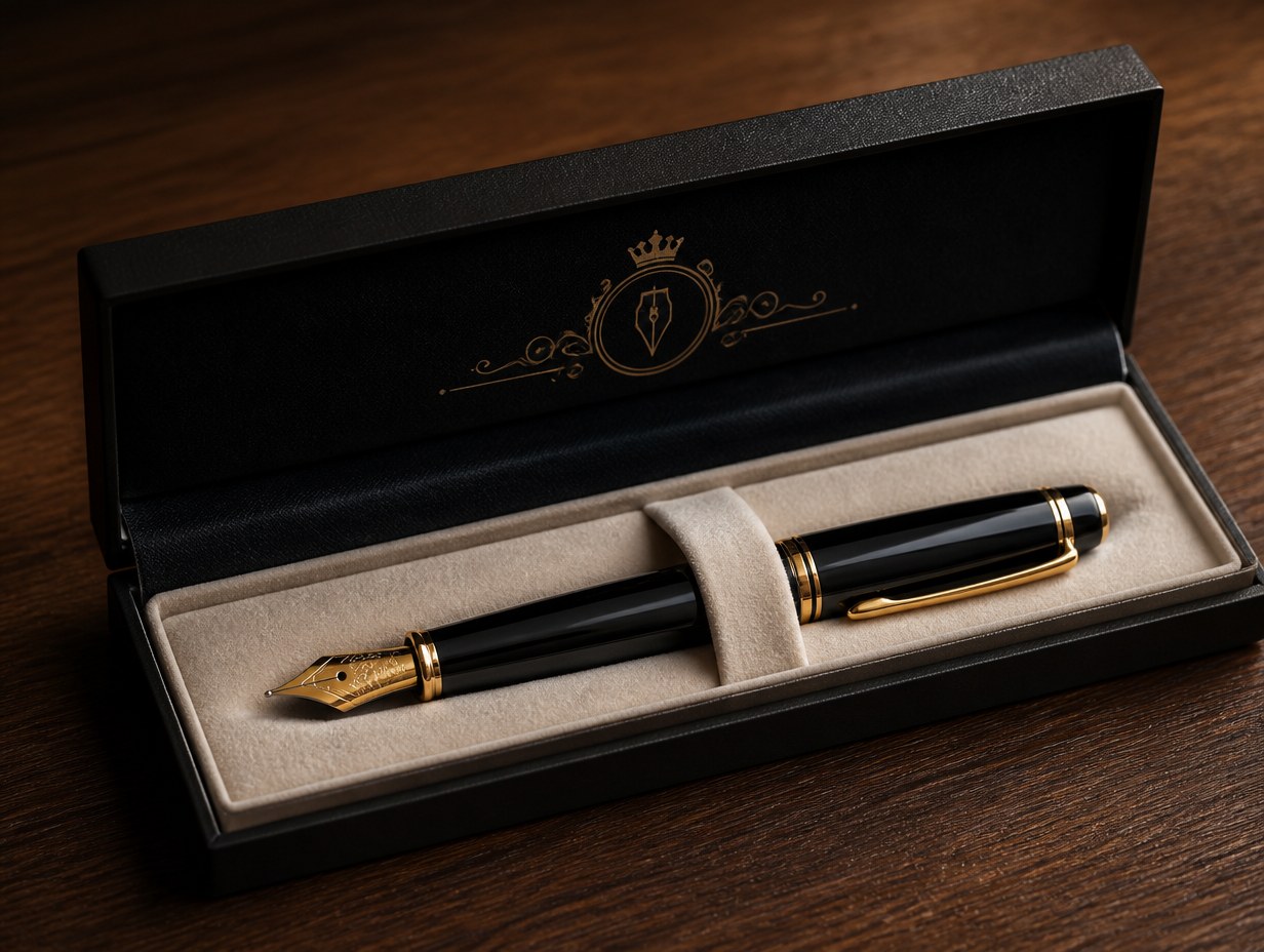 AI-generated pen box mockup sample