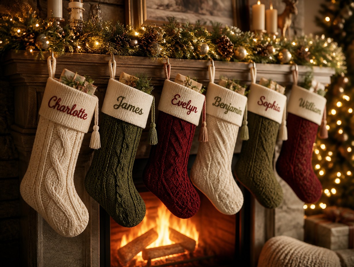AI-generated personalized stocking mockup sample