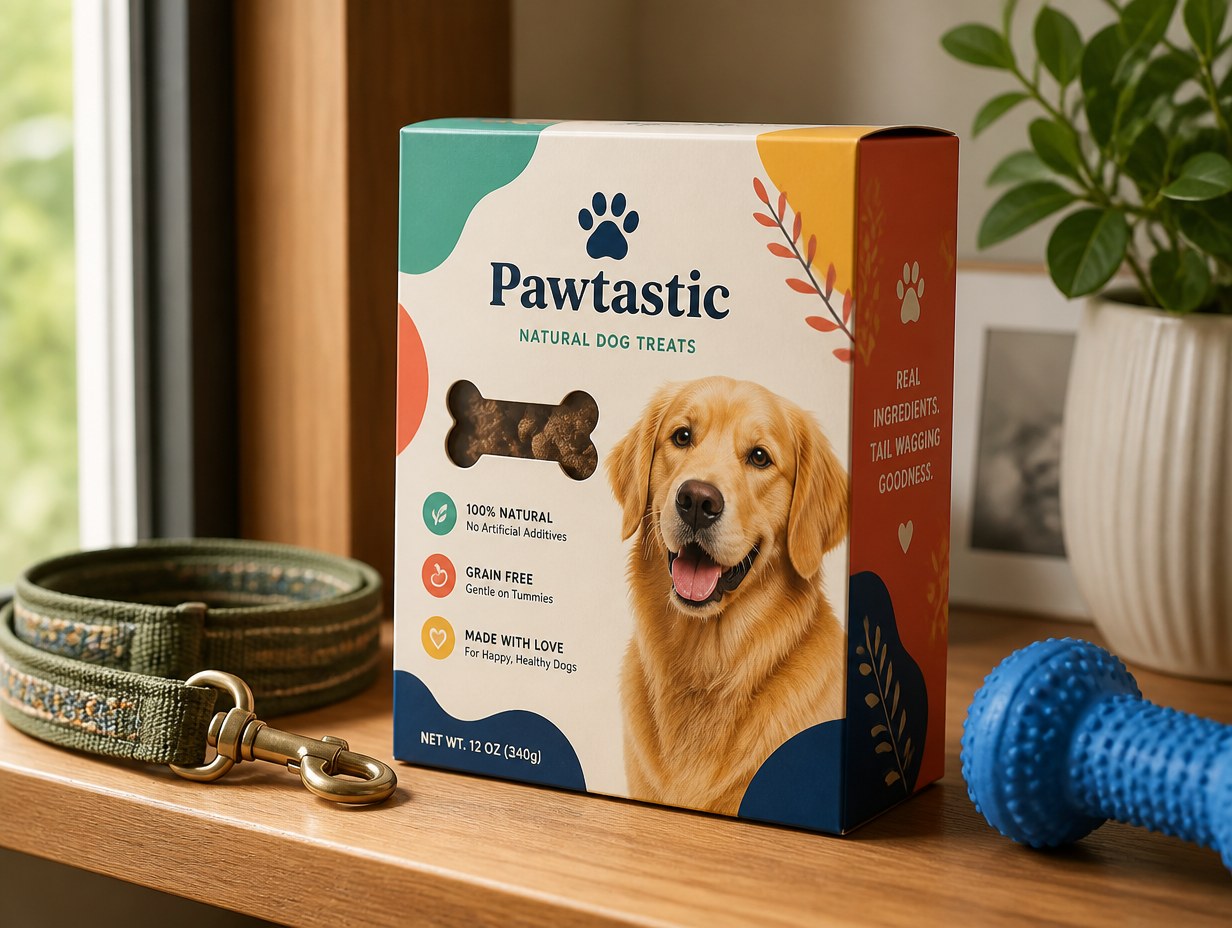 Pet Product Box mockup example