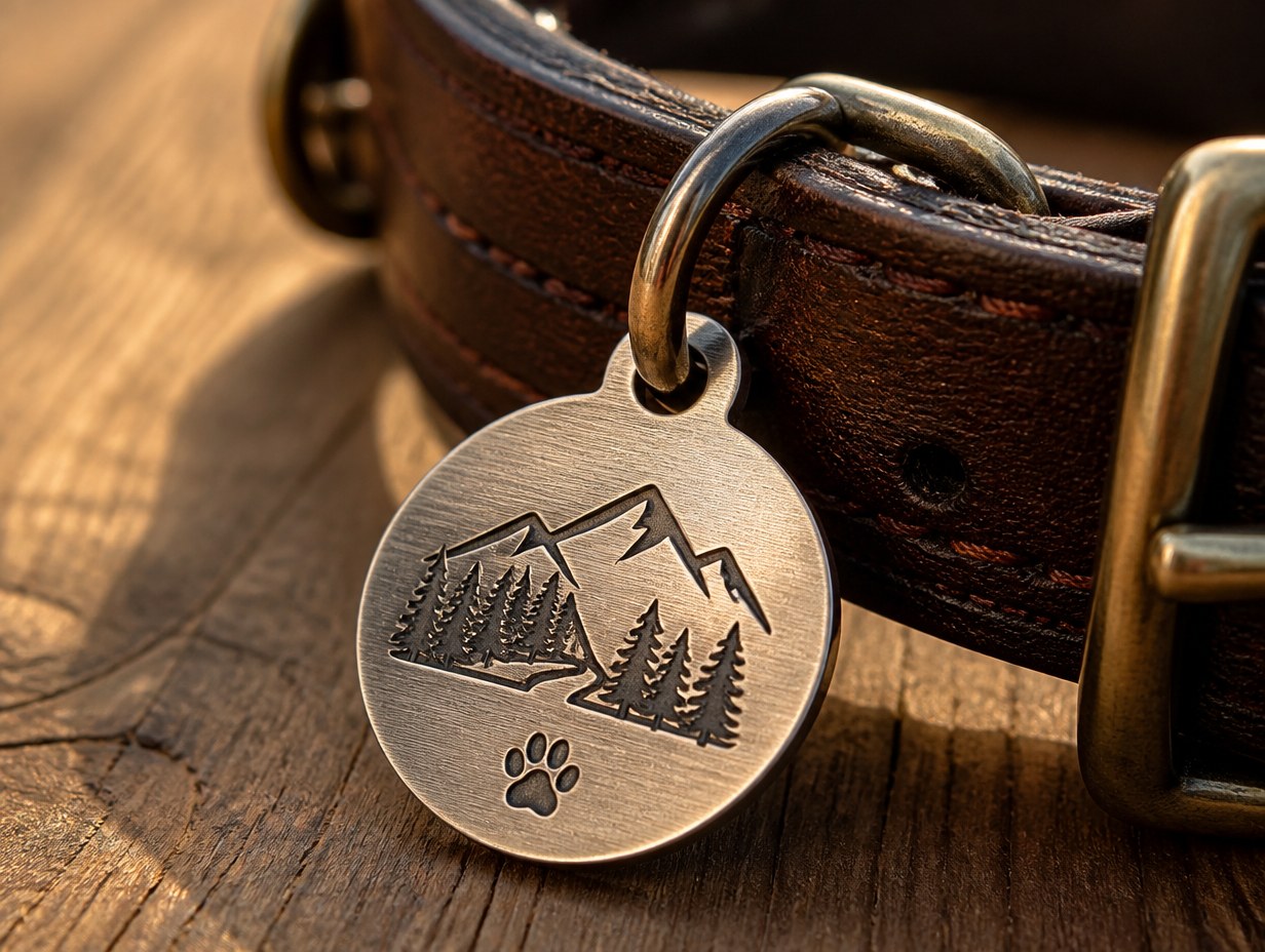 AI-generated pet tag mockup sample