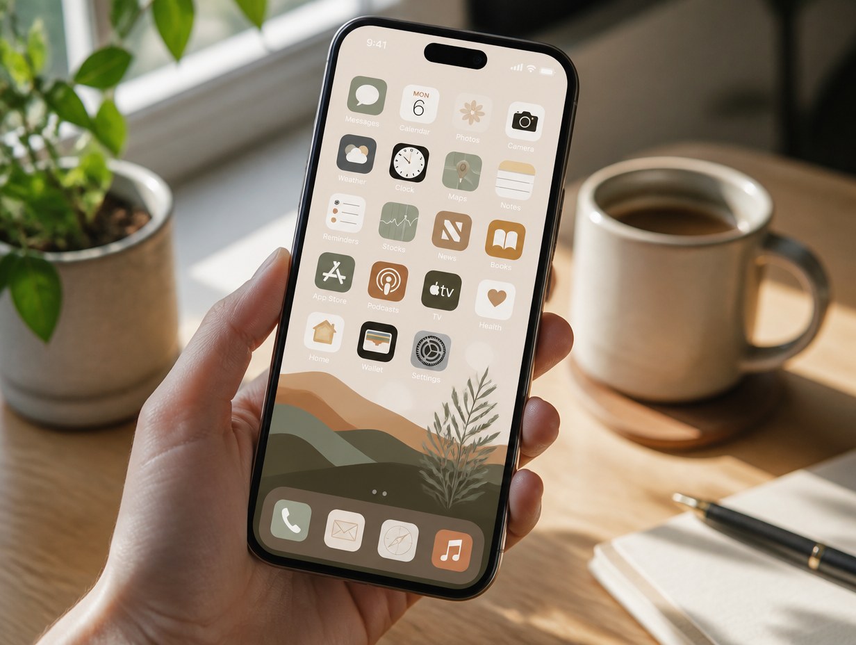 Phone Home Screen mockup example