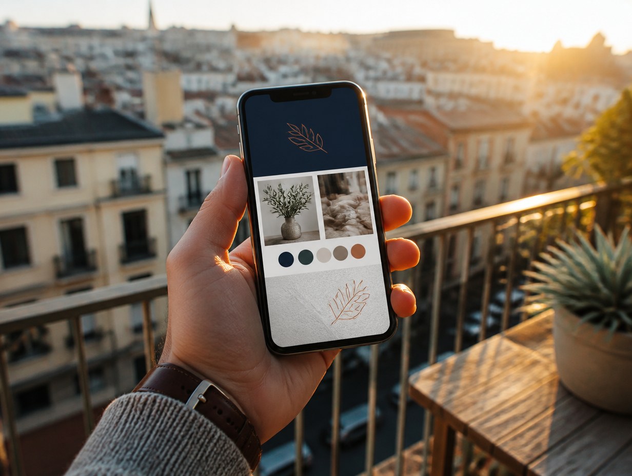 Phone in Hand mockup example