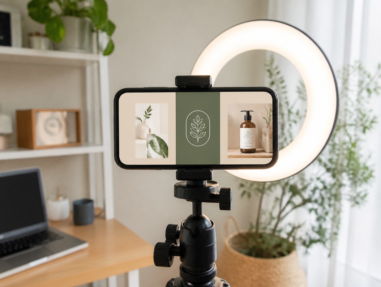 Phone Tripod Mount mockup example
