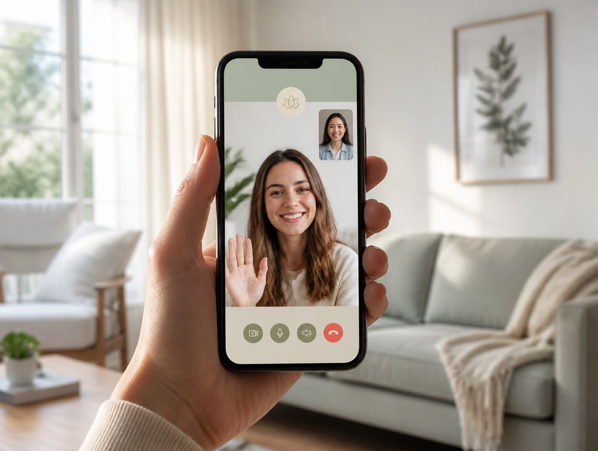 Phone Video Call mockup example