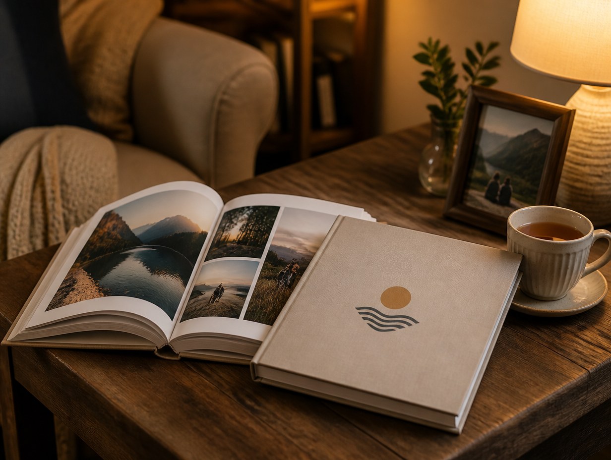 AI-generated photo book mockup sample