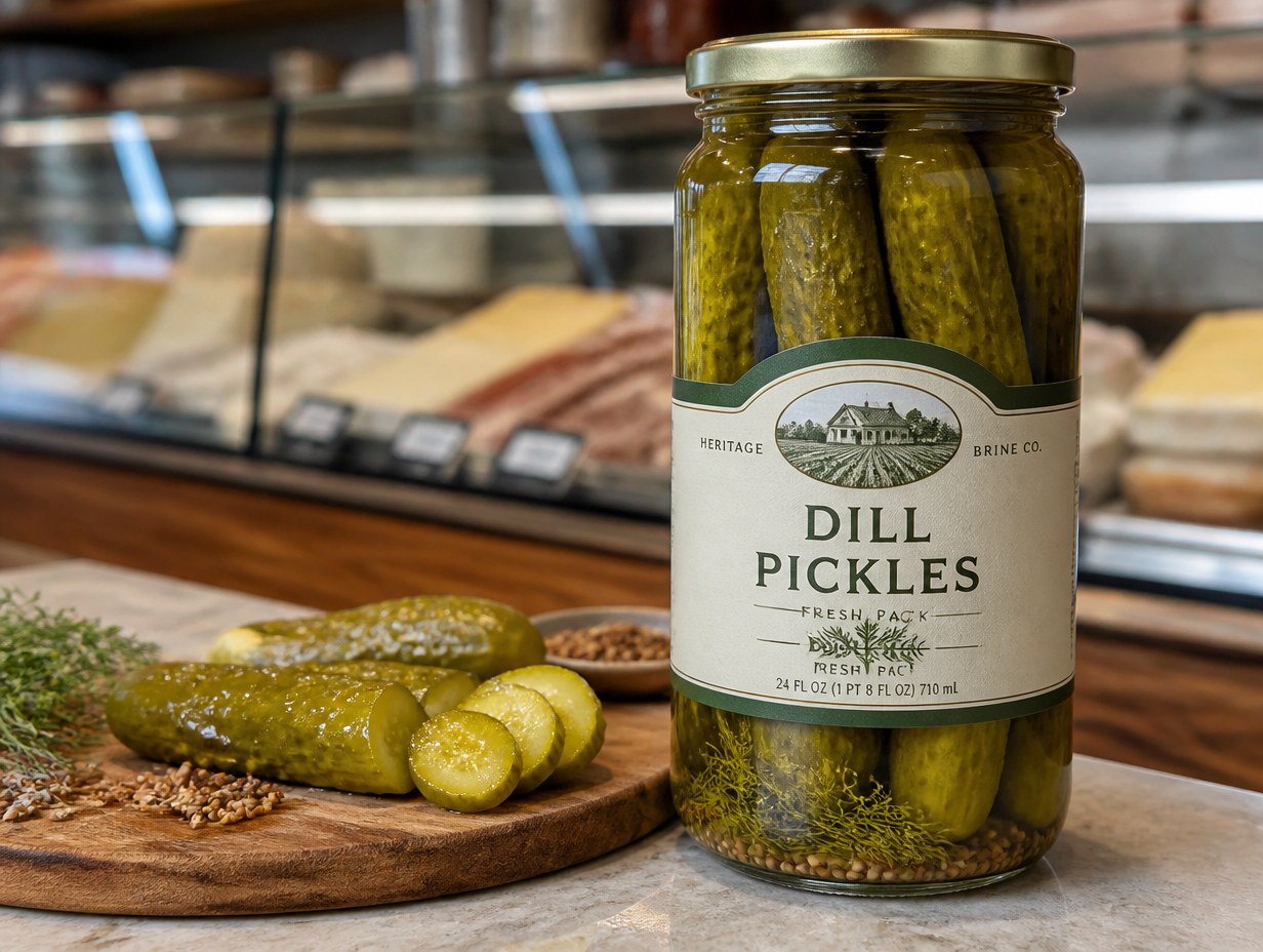 Pickle Jar Label mockup example