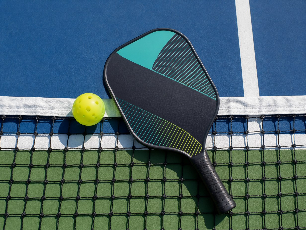 AI-generated pickleball paddle mockup sample
