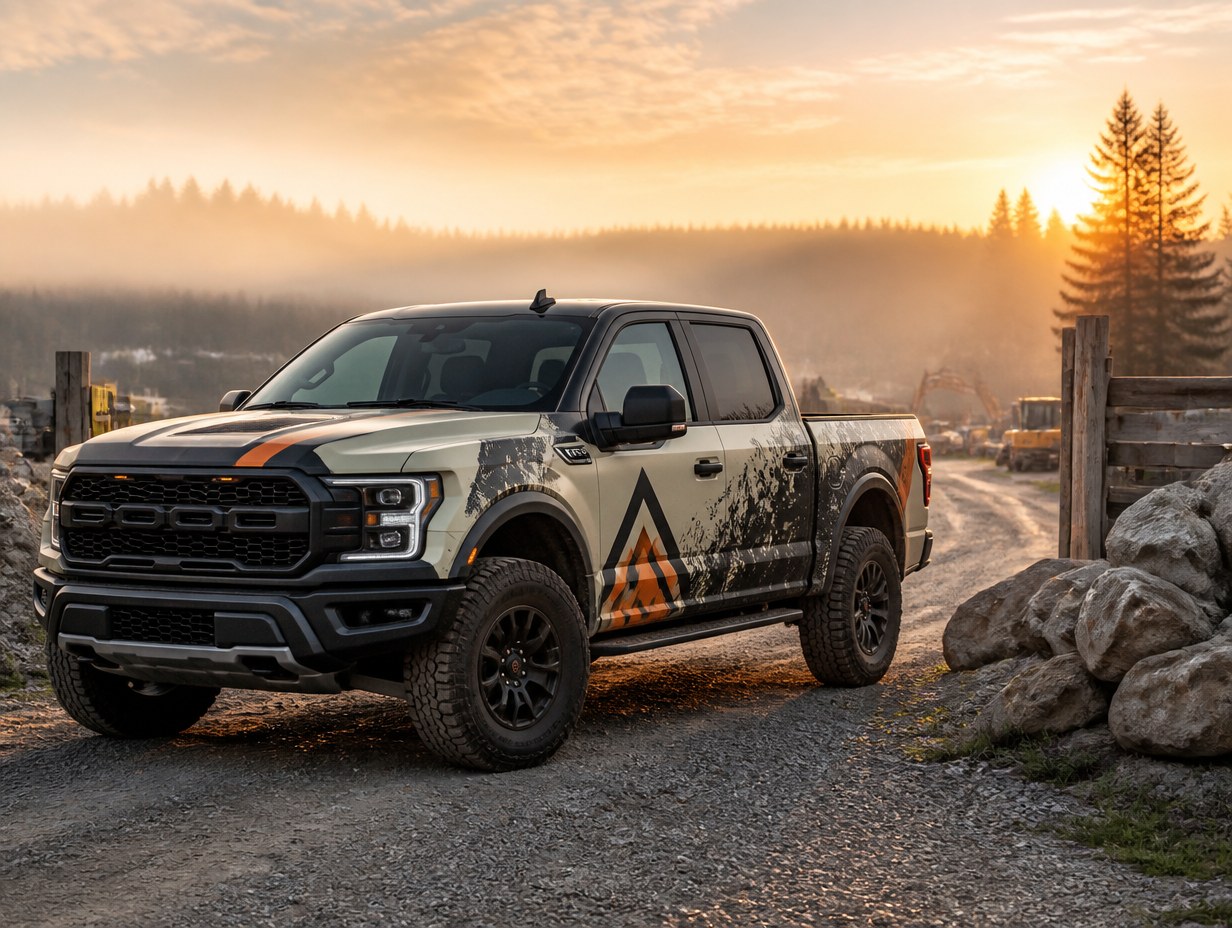 Pickup Truck Wrap mockup example