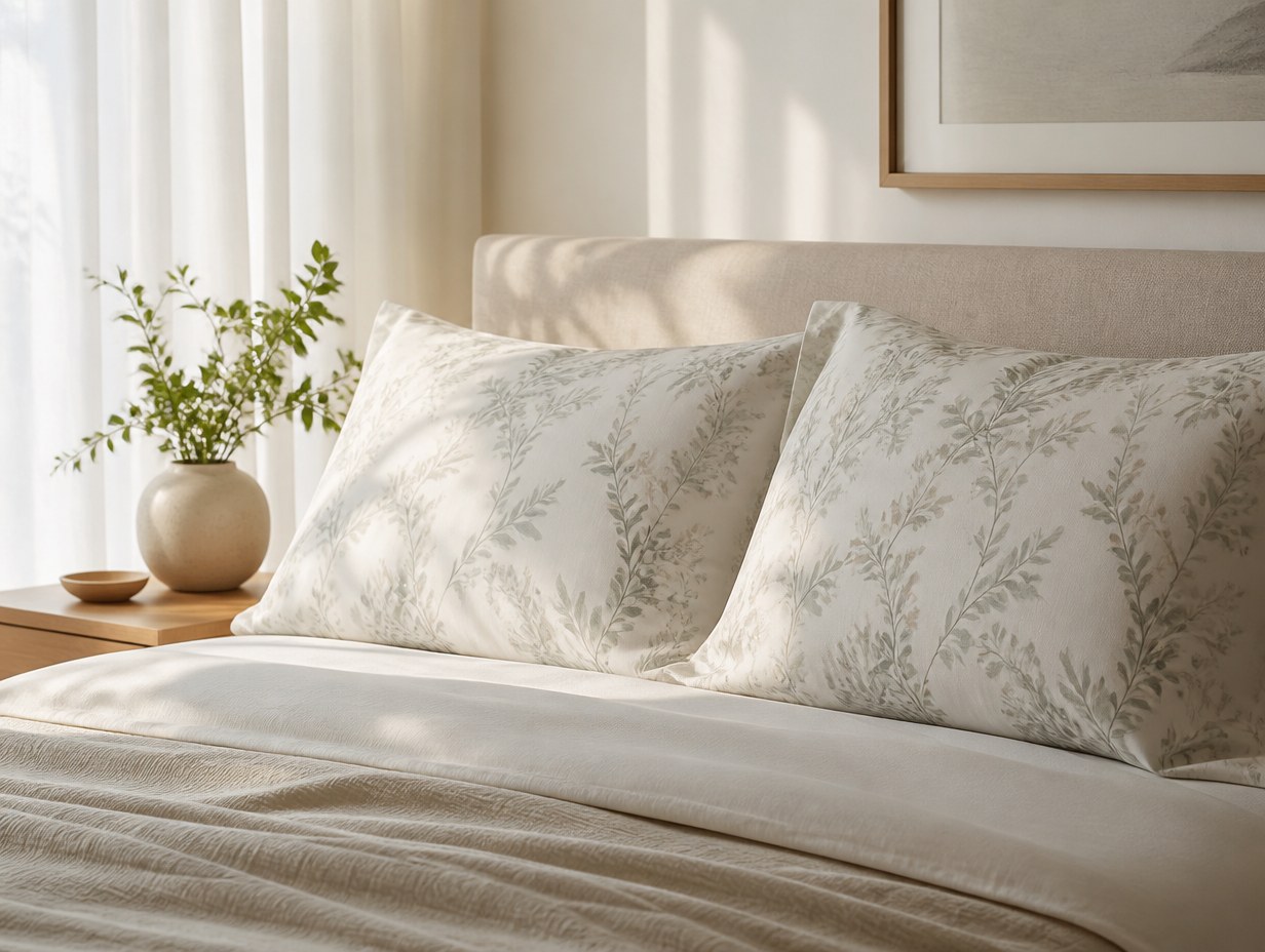 AI-generated pillowcase mockup sample