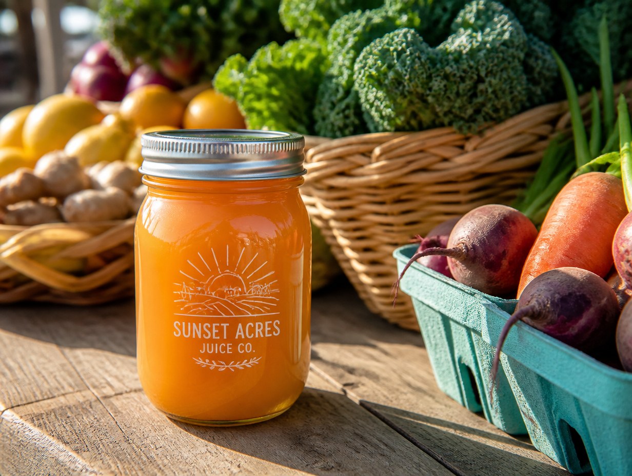 AI-generated pint mason jar mockup sample