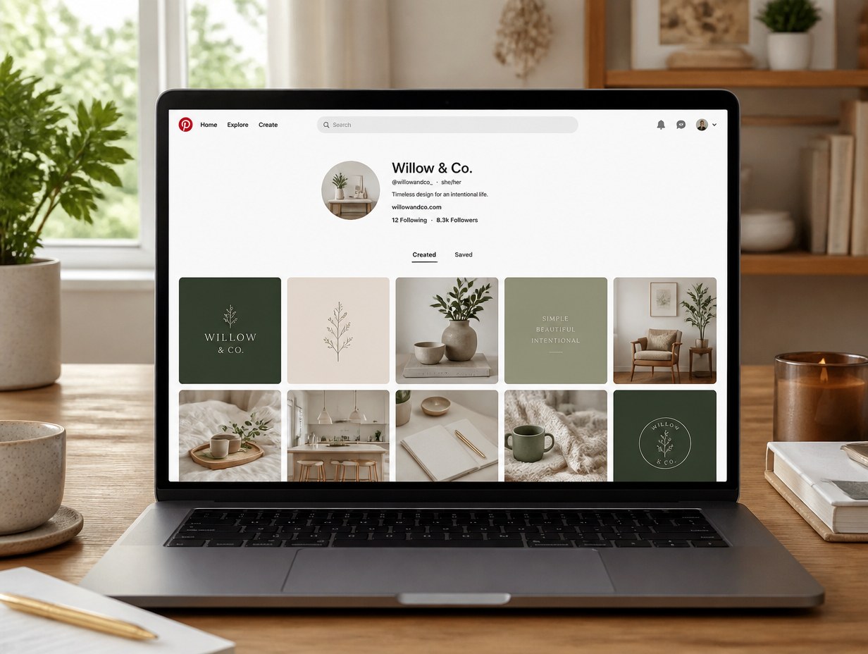 Pinterest Profile mockup example