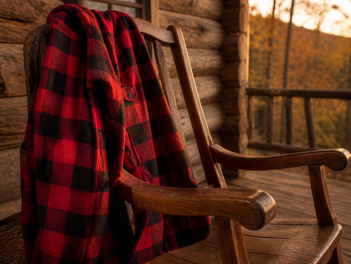 AI-generated plaid flannel mockup sample