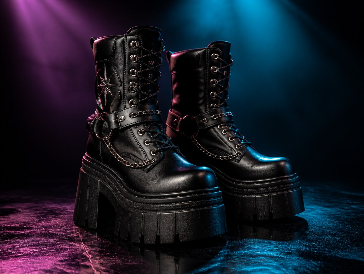 AI-generated platform boots mockup sample