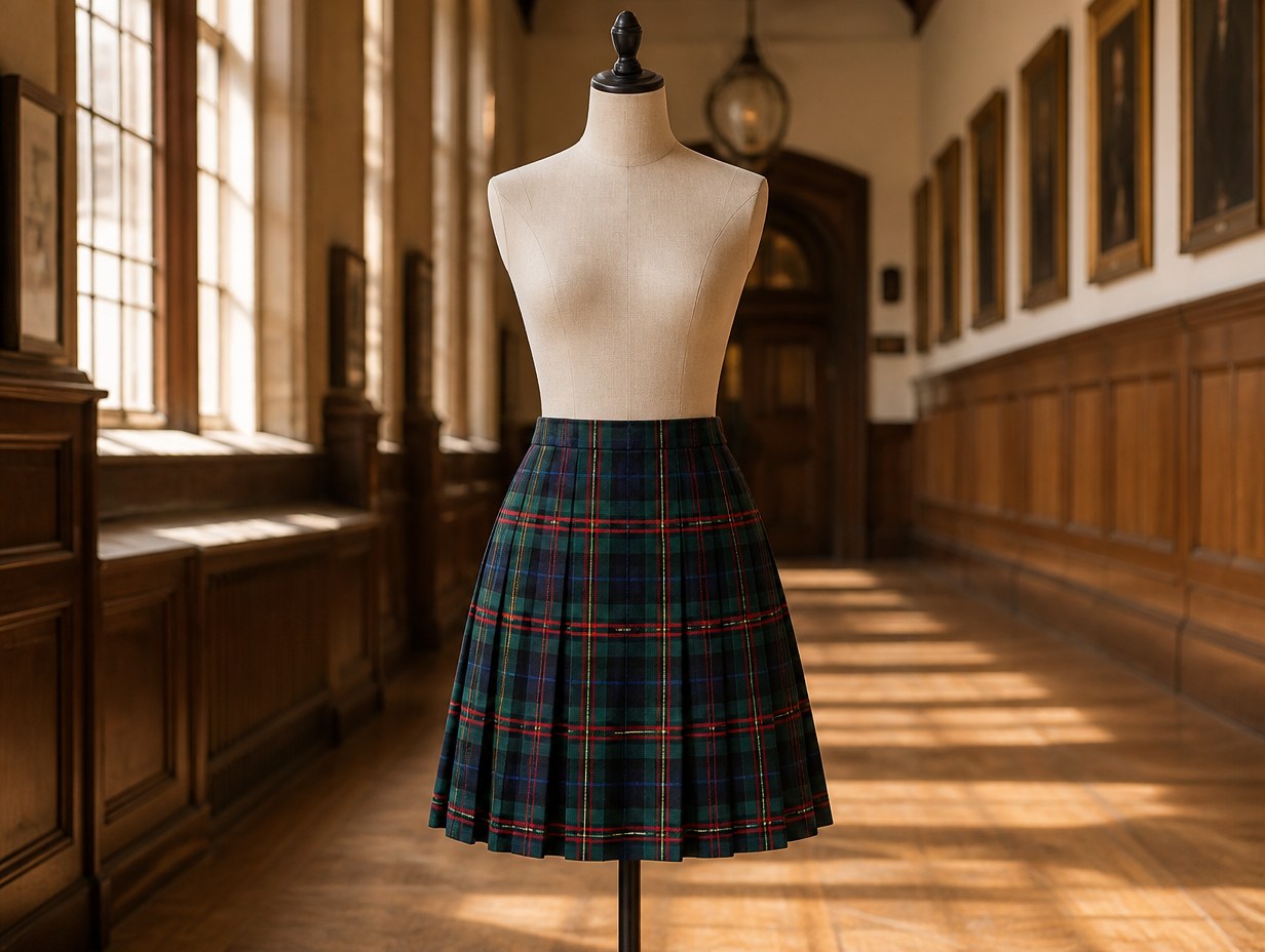 AI-generated pleated skirt mockup sample