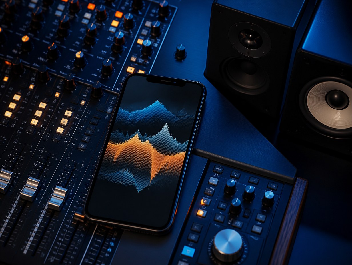 Podcast Waveform Cover mockup example