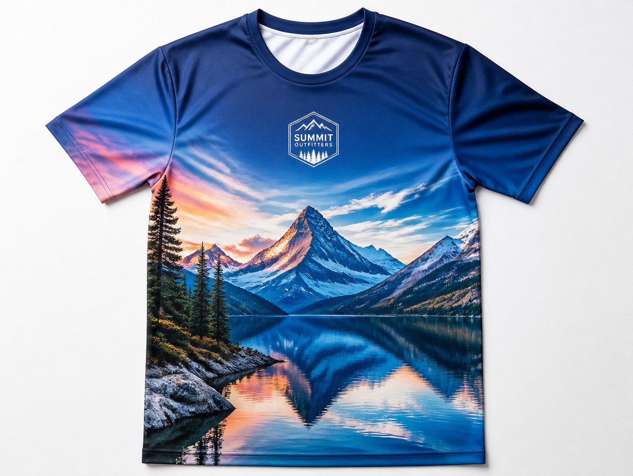 Polyester Blend T-Shirt mockup example